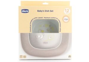 Chicco ciotola e piatto piano 12m+ grigio